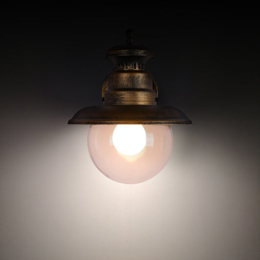 Artu Outdoor Lantern Wall Light Black E27 Golden 2