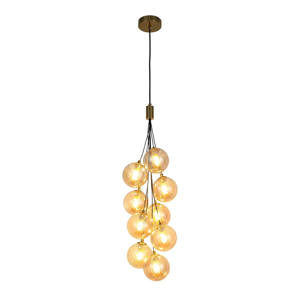 Glass Pendant Light TEKLED Balloon Cluster Pendant Light-Amber-159-18264