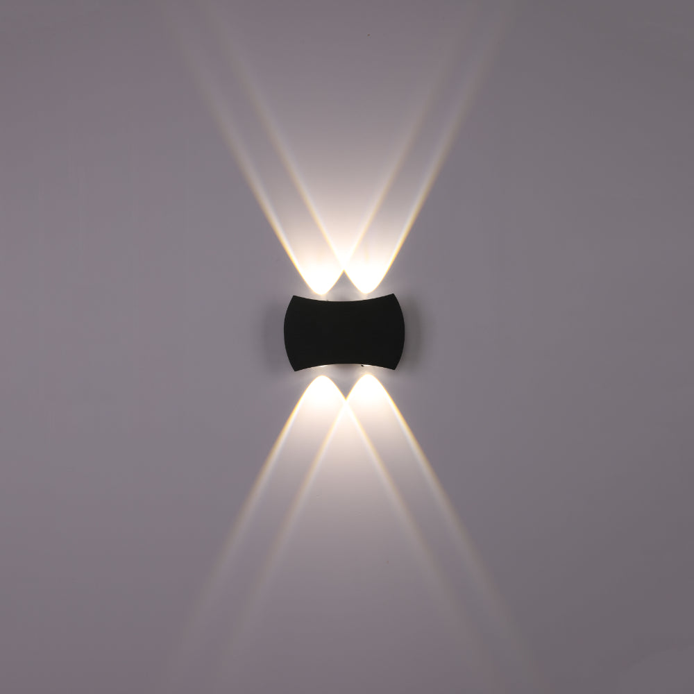 Black Up Down Outdoor Modern LED Wall Light 4000K 10