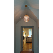 focal point at hallway Antique Brass or Brown Gold Moroccan Style Dome Pendant Ceiling Light E27 - Antique Brass - Step