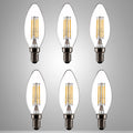 LED Filament C35 Candle Bulb E14 Small Edison Screw 4W 25