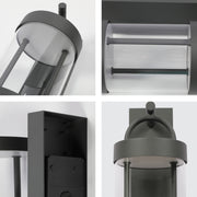 Cassian LED Outdoor Lantern Wall Light 8W 3000K Dark Grey 13