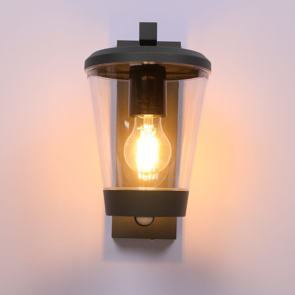 Cavado Modern Outdoor Lantern Wall Light E27 Dark Grey