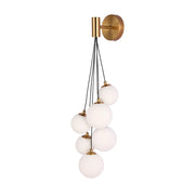 Glass Wall Light TEKLED Celestial Cascade Wall Light-Opal-151-20054