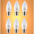 Cetus LED Candle Bulb C37 B22 Bayonet Cap 6W 15