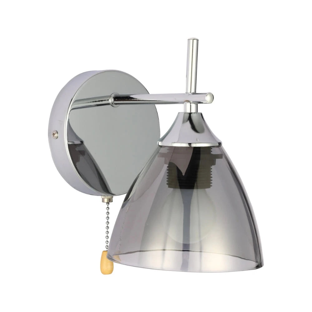 Modern Cone Glass Wall Light E27 with Pull Down Switch 3