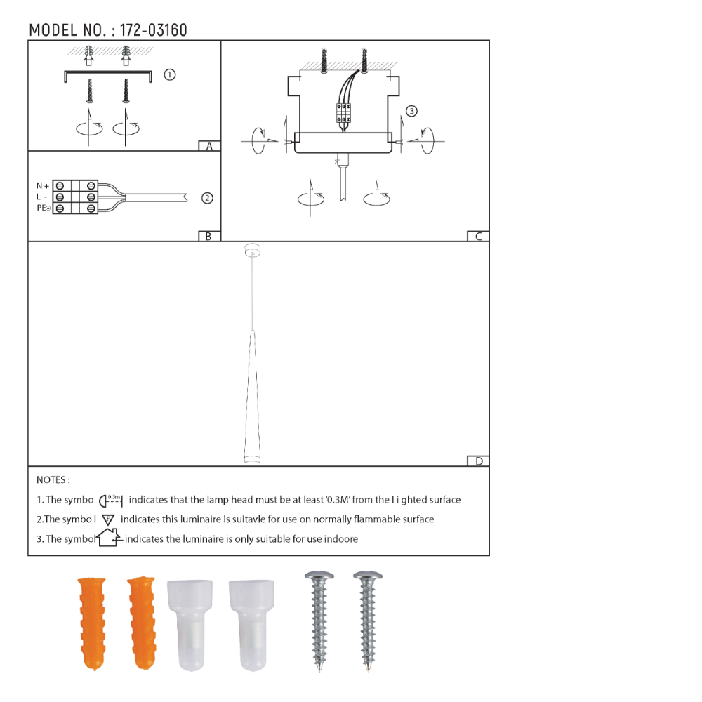 Cone Pendant Downlight GU10, Pendant Downlight, TEKLED 22