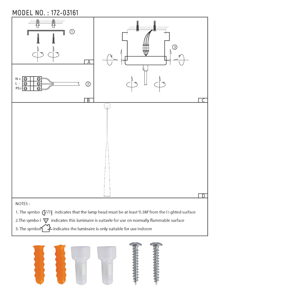 Cone Pendant Downlight GU10, Pendant Downlight, TEKLED 23