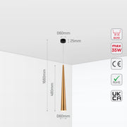 Cone Pendant Downlight GU10, Pendant Downlight, TEKLED 15