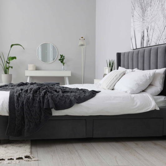 Cone-Shaded Floor Lamp with Gold Detailing & Decorative Shade - Versatile Colours 5