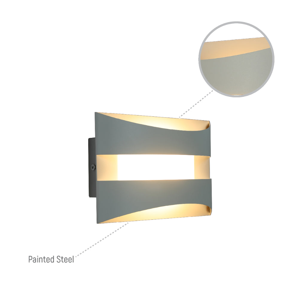 Contemporary Dual-Arc LED Wall Sconce 12