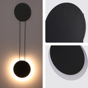 Crescent Sunset Lunar Eclipse Modern Nordic LED Wall Light Black 3000K 8W 7