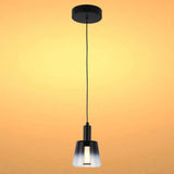 Cross-Hatch Textured Glass Pendant Light - E27 Fitting, 110mm Diameter
