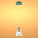 Cross-Hatch Textured Glass Pendant Light - E27 Fitting, 110mm Diameter