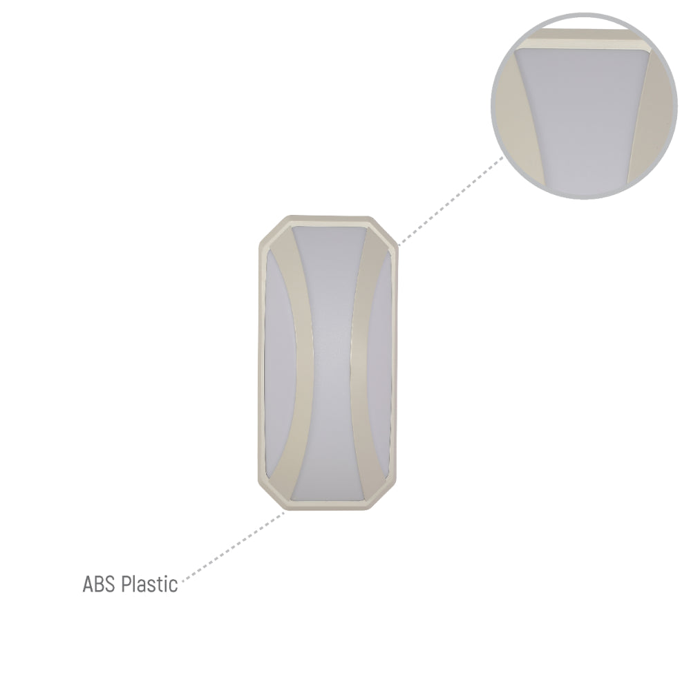 Curved Plastic Modern LED Outdoor Wall Light 15W 11