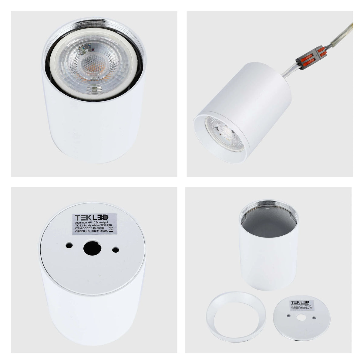 A modern, white, cylindrical downlight, showcasing a sleek design and efficient LED illumination, ideal for contemporary spaces.