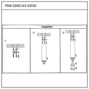 A diagram demonstrating the steps for installing a cylindrical ceiling light fixture, showing how to attach it to the ceiling.