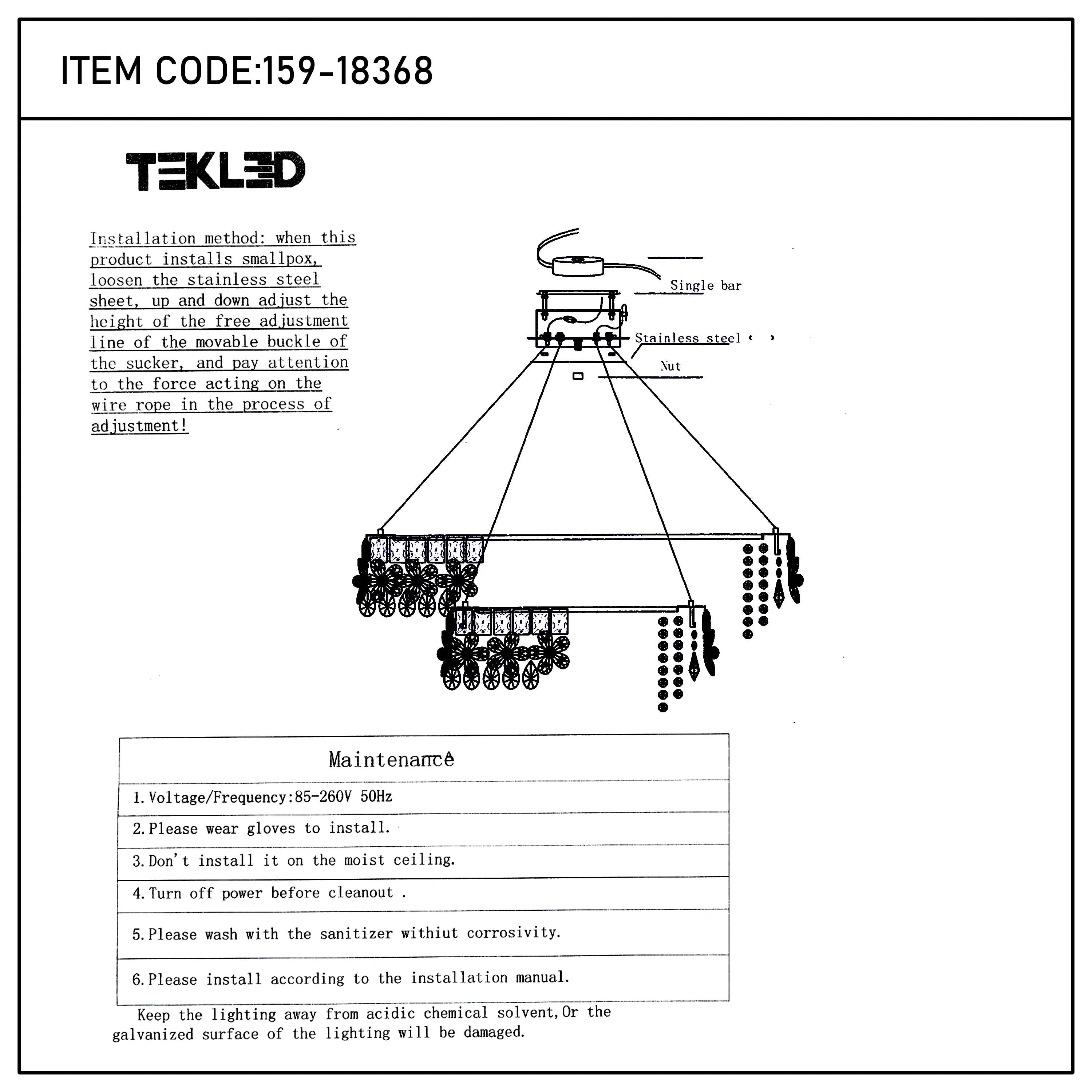 Dimmable Gold Tiered Crystal Chandelier