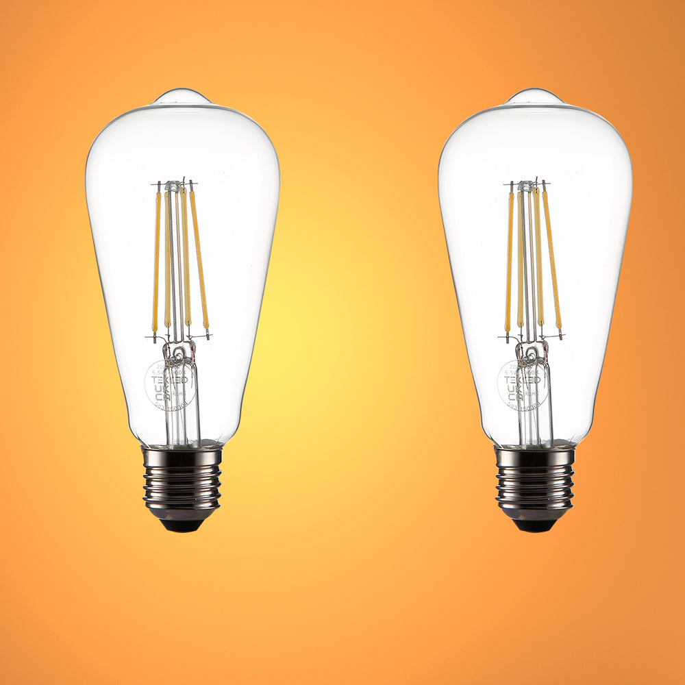 LED Dimmable Filament ST64 Edison Bulb E27 Edison Screw 6.5W 16