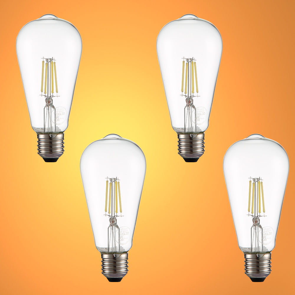 LED Dimmable Filament ST64 Edison Bulb E27 Edison Screw 6.5W 17