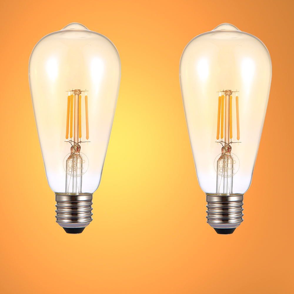 LED Dimmable Filament ST64 Edison Bulb E27 Edison Screw 6.5W 14