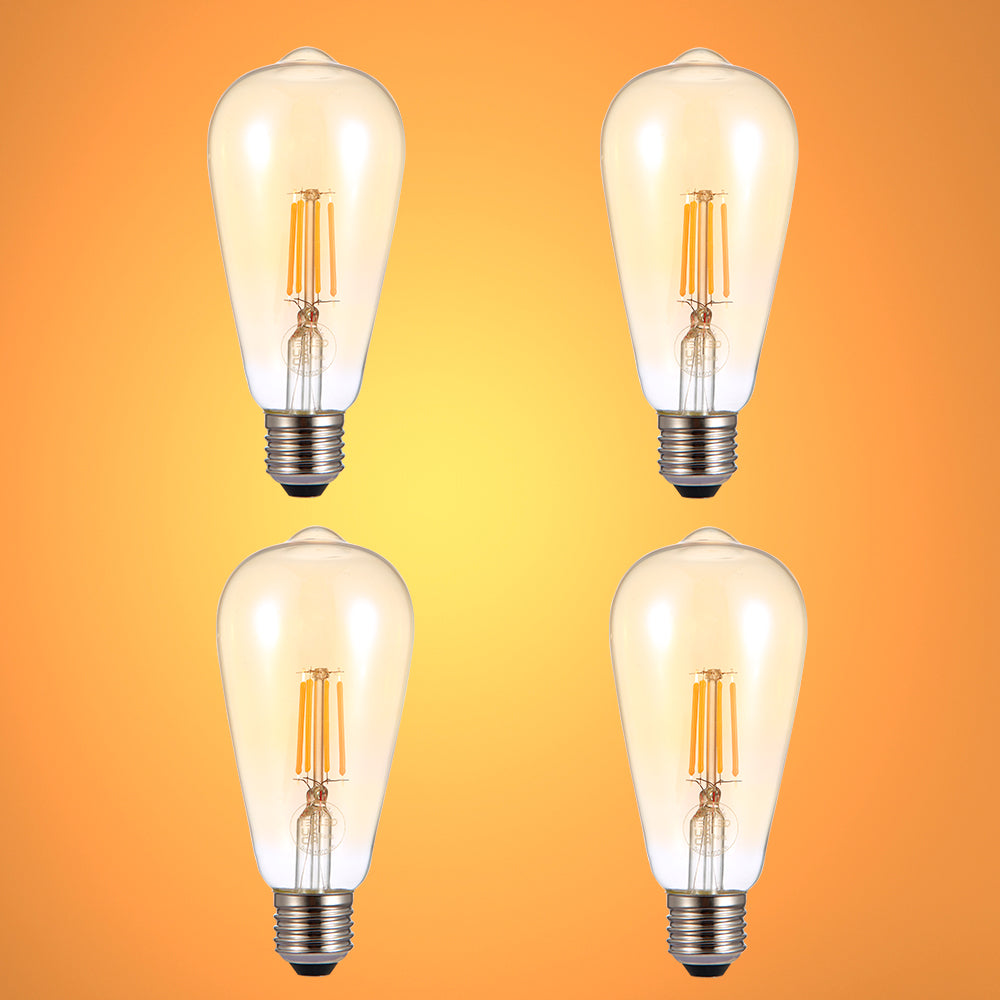 LED Dimmable Filament ST64 Edison Bulb E27 Edison Screw 6.5W 15