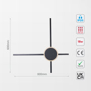 Dual-Function Radiant LED Light Wall or Ceiling Light 4