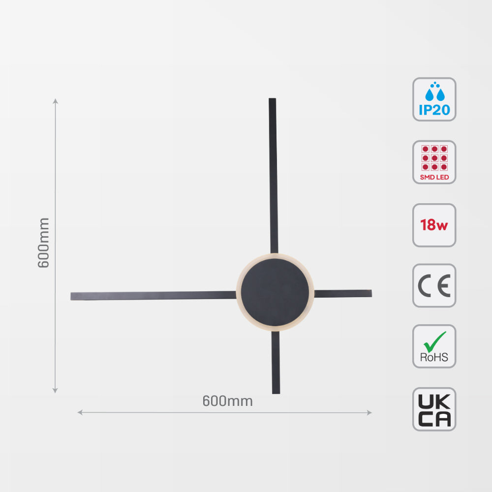 Dual-Function Radiant LED Light Wall or Ceiling Light 4
