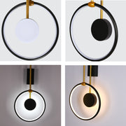 Dual Radiance Orbital LED Wall Light Black Gold 3 CCT 7