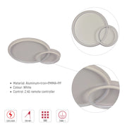 Dual-Ring LED Ceiling Light, CCT Tunable Dimmable with Remote, Flush Mount, LED Flush Ceiling Light, TEKLED