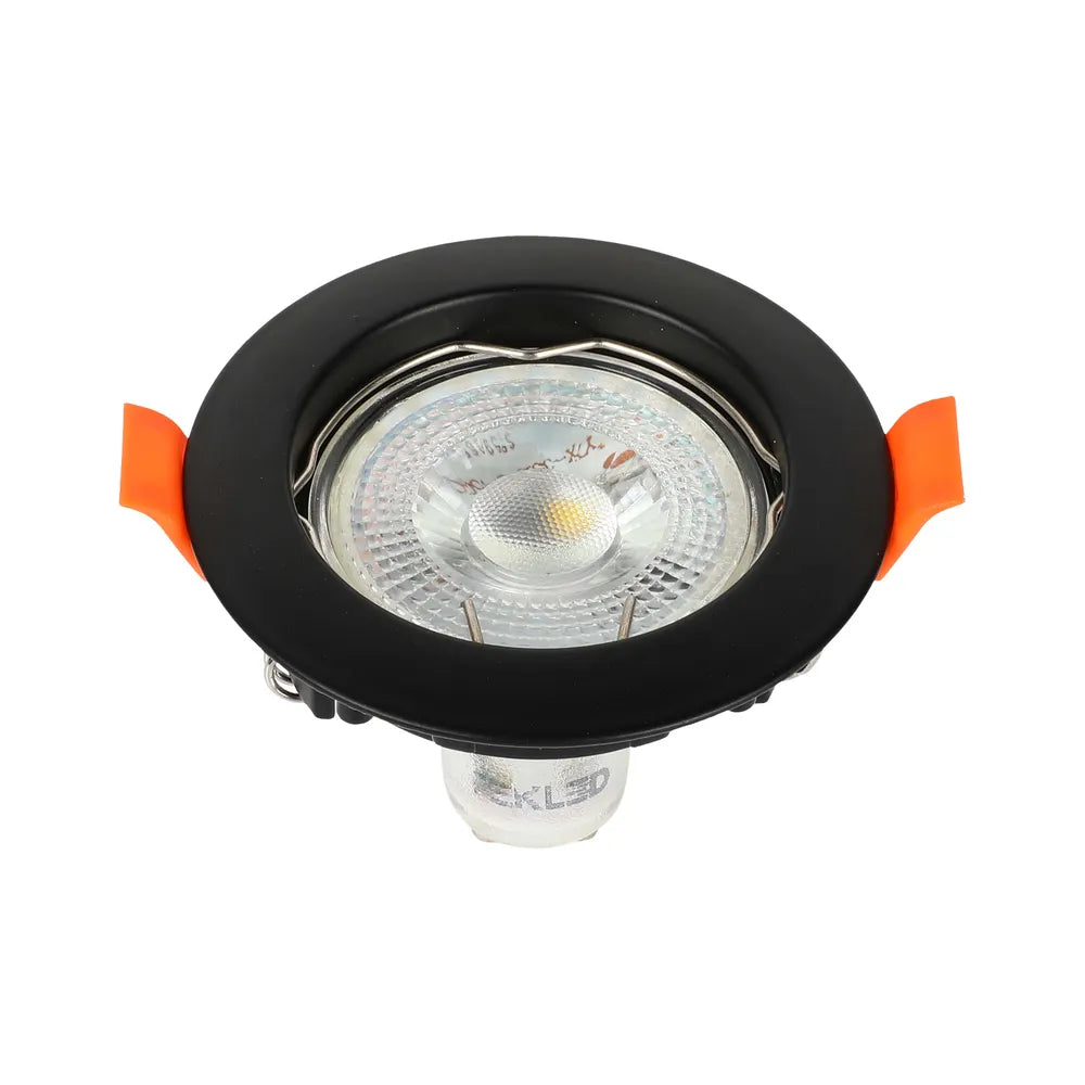 GU10 Downlight Fixture TEKLED Eclipse GU10 Fixed Recessed Downlight-Black-143-03990