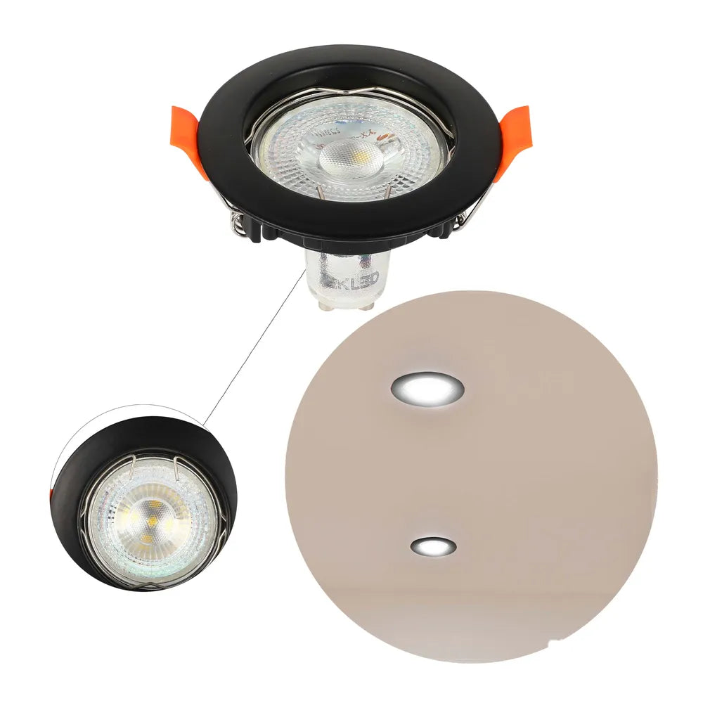 Close shot of the Eclipse GU10 Fixed Recessed Downlight-143-03990