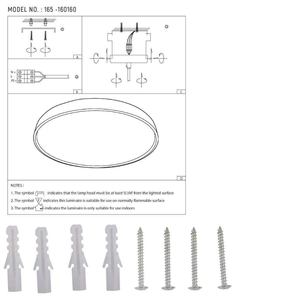 Elegant Contemporary Flush Mount LED Ceiling Light, LED Flush Ceiling Light, TEKLED 15