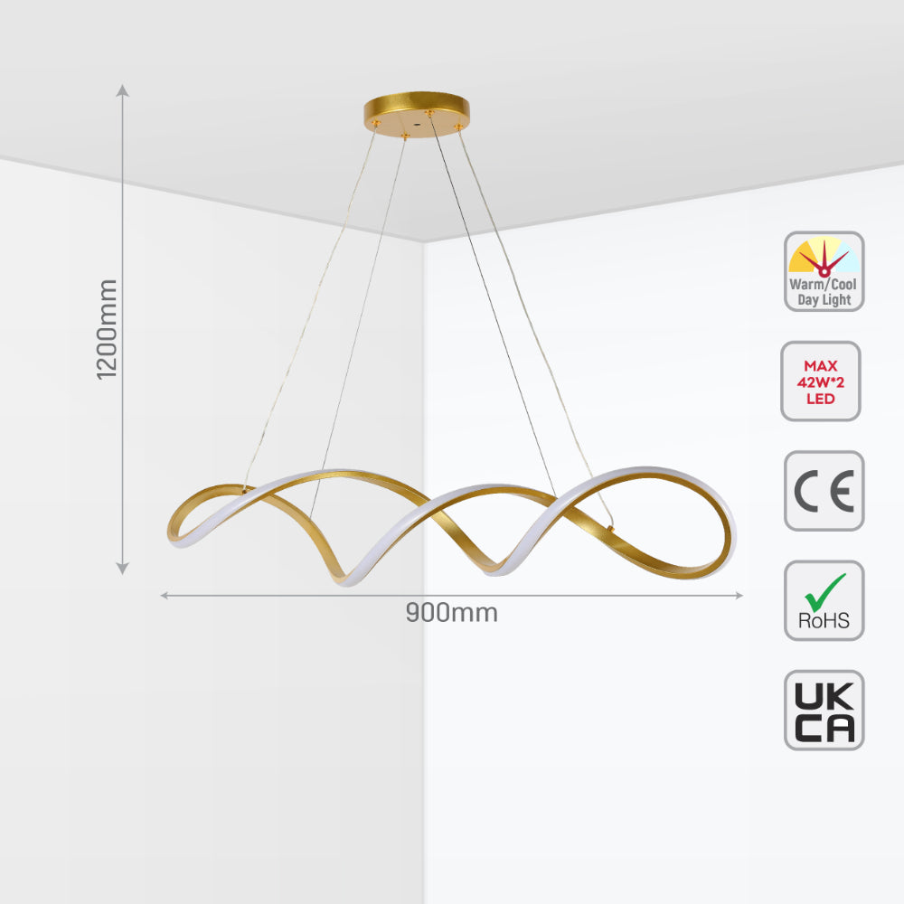 Elegant Infinity LED Pendant Light, Modern Ceiling Light, TEKLED 13