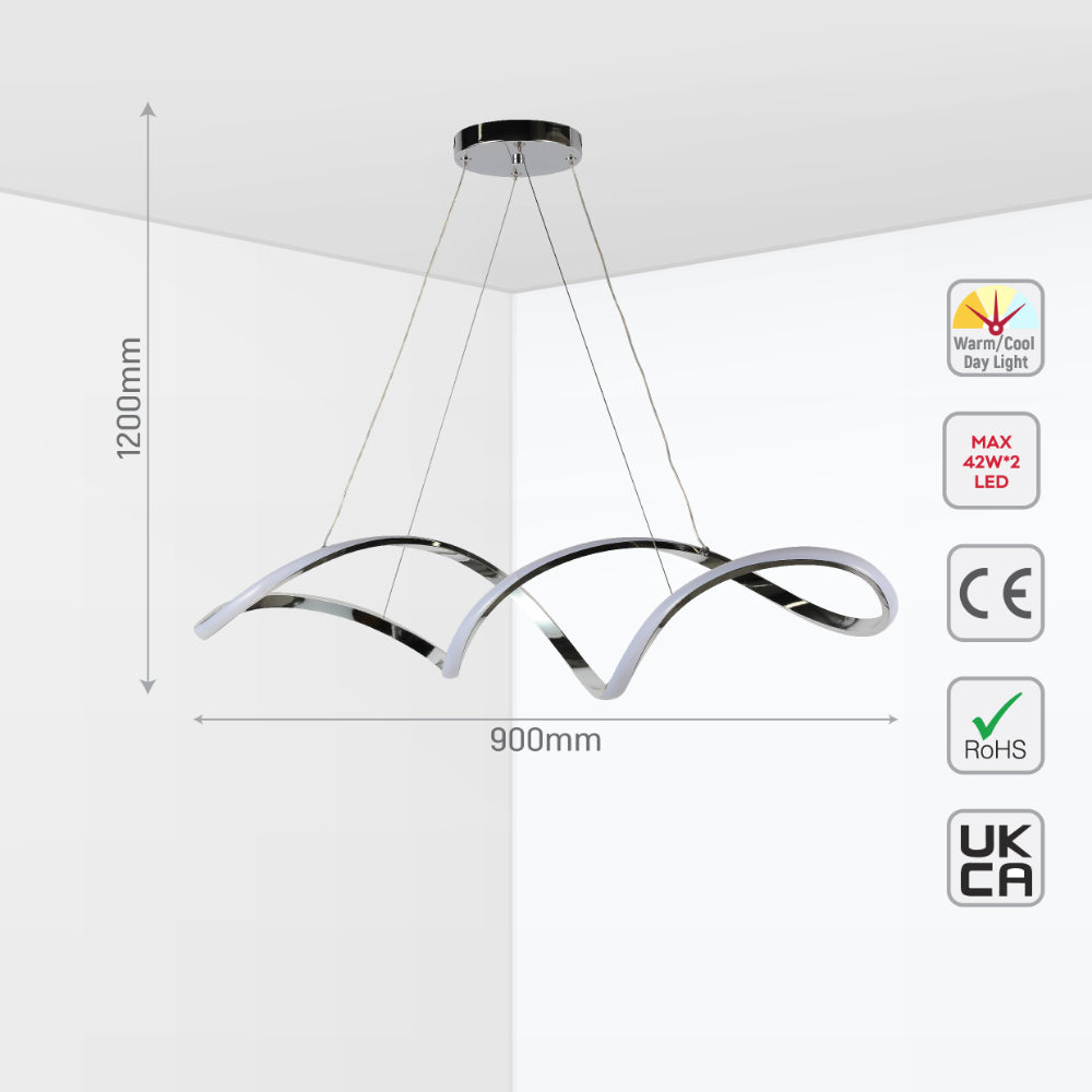 Elegant Infinity LED Pendant Light, Modern Ceiling Light, TEKLED 14