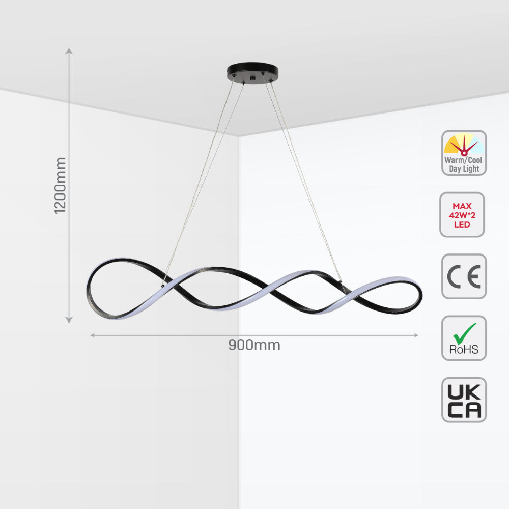 Elegant Infinity LED Pendant Light, Modern Ceiling Light, TEKLED 15