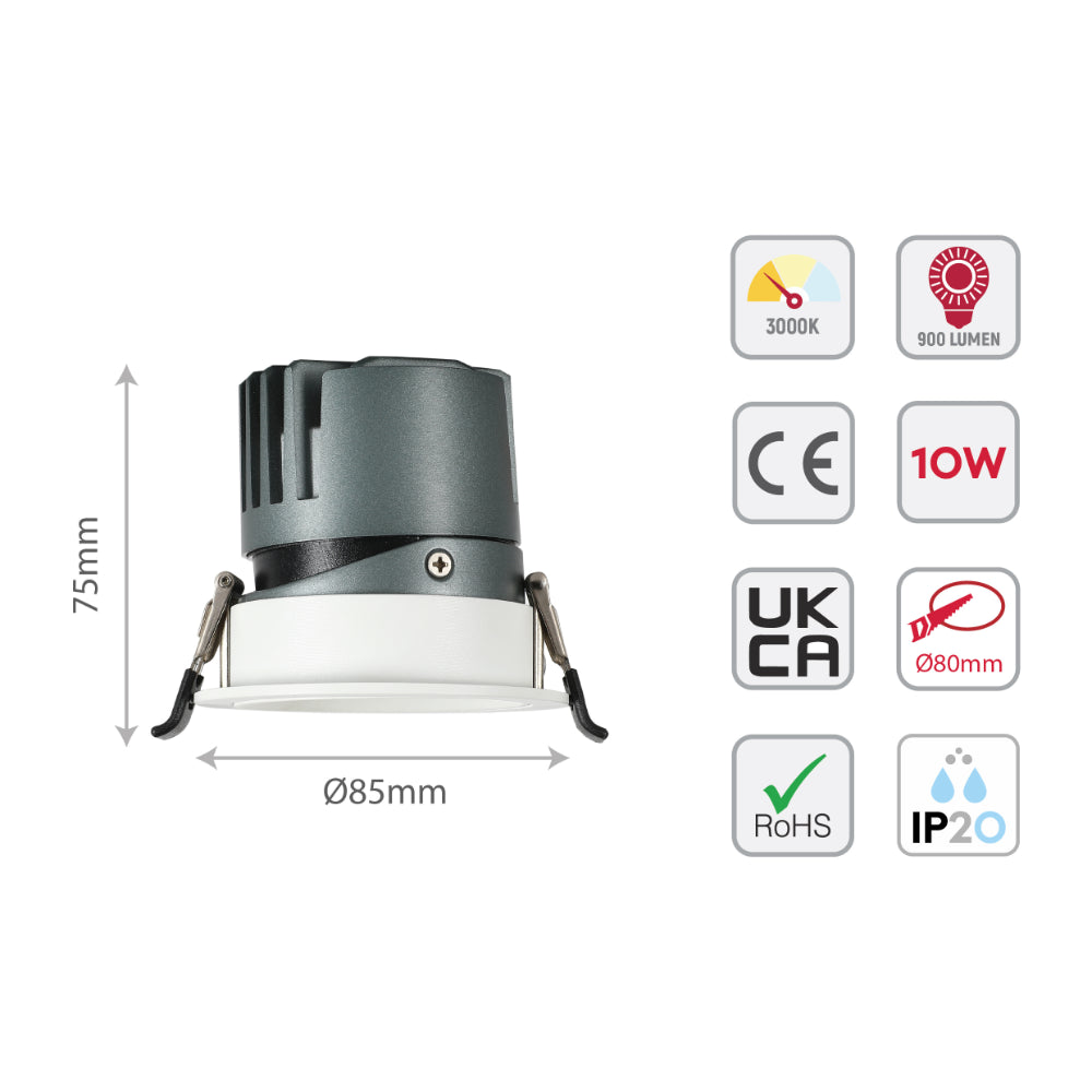 Elite Adjustable COB LED Downlight 10W 25