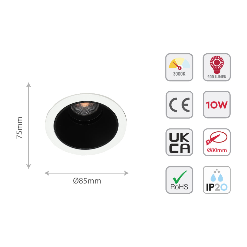 Elite Adjustable COB LED Downlight 10W 26