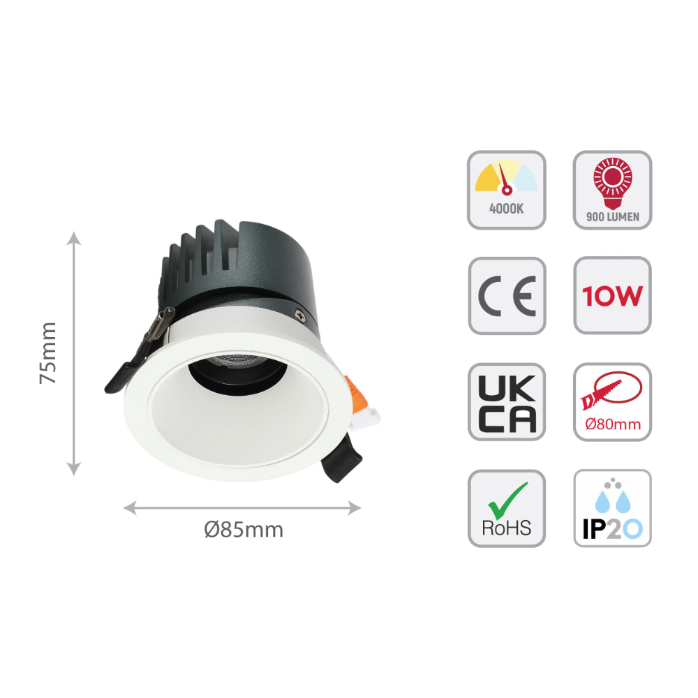 Elite Adjustable COB LED Downlight 10W