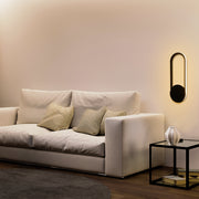 Ellipse Ambient LED Wall Sconce Black 3000K 24W 2