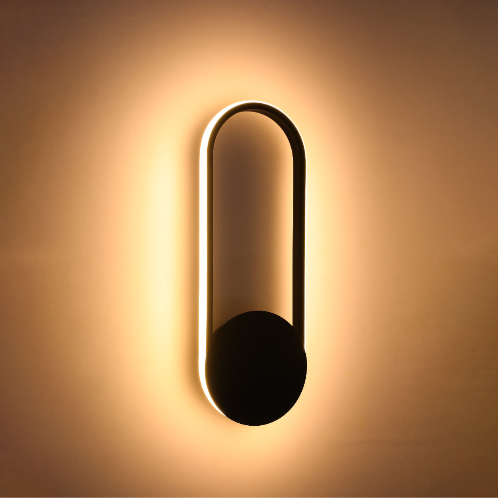 Ellipse Ambient LED Wall Sconce Black 3000K 24W 3