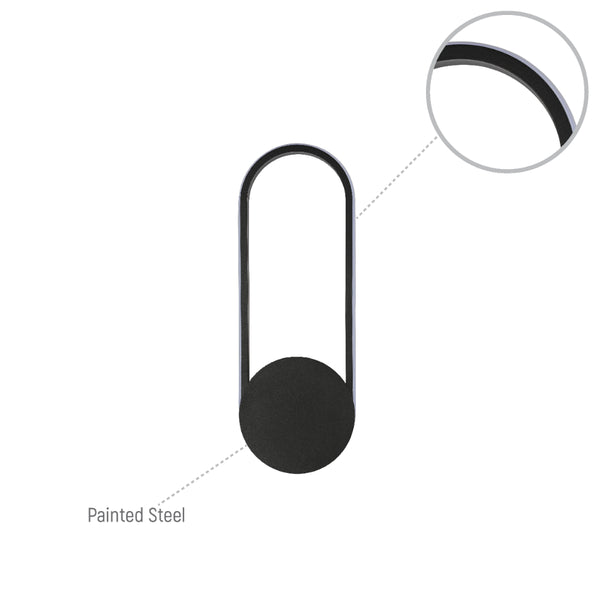 Ellipse Ambient LED Wall Sconce Black 3000K 24W 6