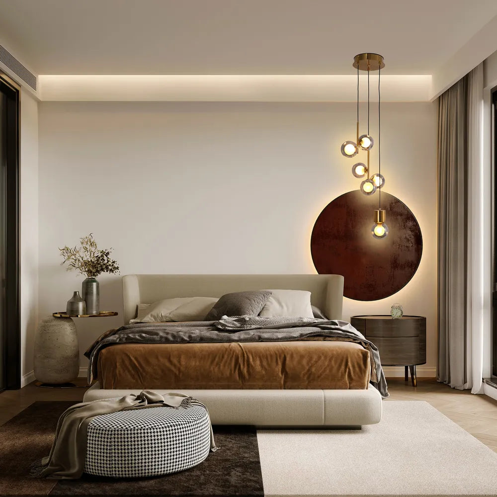 Glass Pendant Light TEKLED Ethereal Glow Cluster Pendant Light-Default Title-159-18280