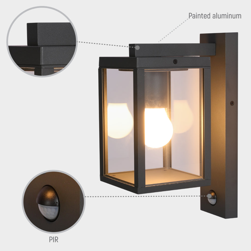 Ferda Outdoor Lantern Wall Light E27 Dark Grey