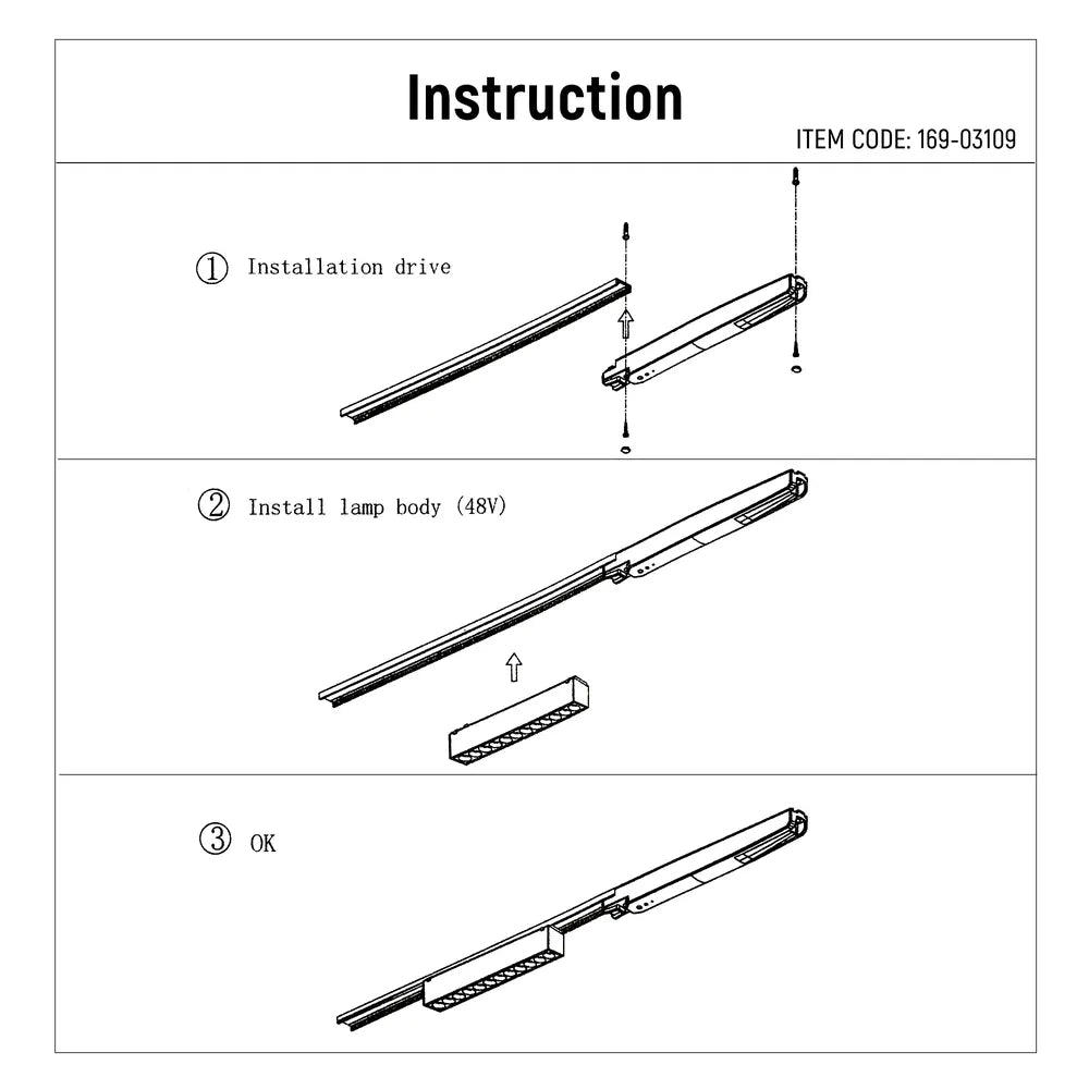 User manual for Fixed Magnetic Track Light with Laser Blade Design-169-03109