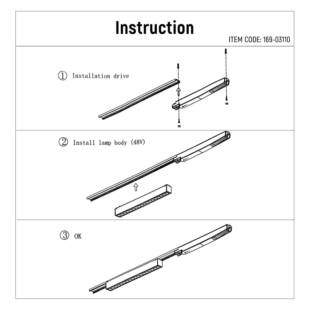 User manual for Fixed Magnetic Track Light with Laser Blade Design-169-03110