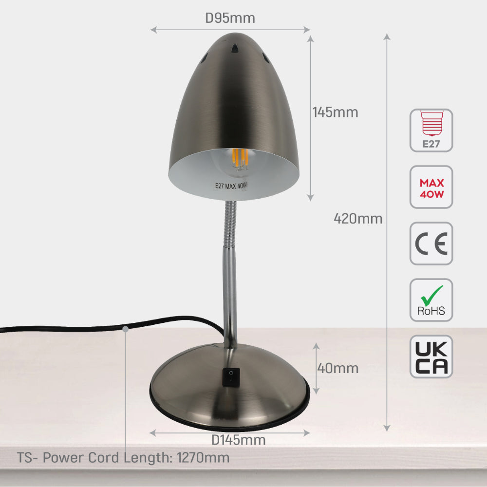 Flex Neck Metal Desk Lamp 15