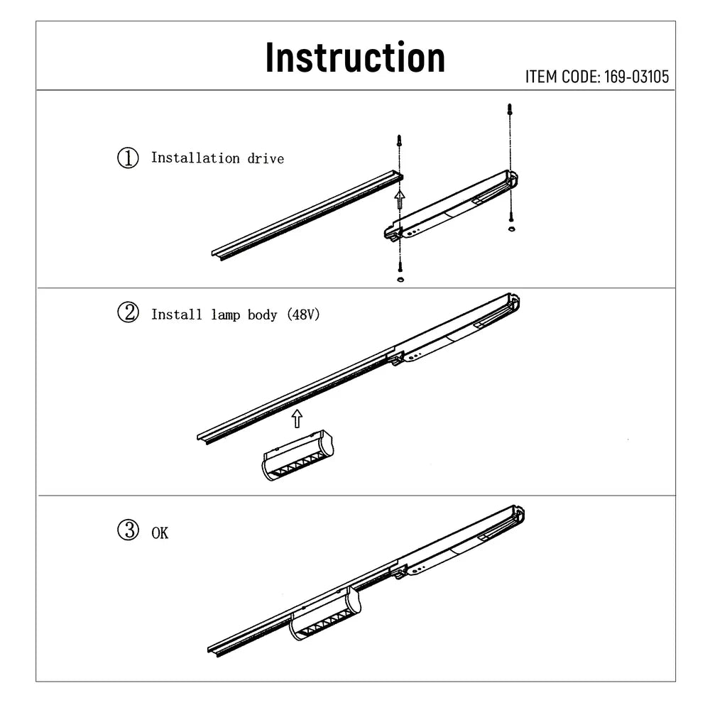 User manual for FlexBeam Laser Blade Linear Magnetic Track Light-169-03105