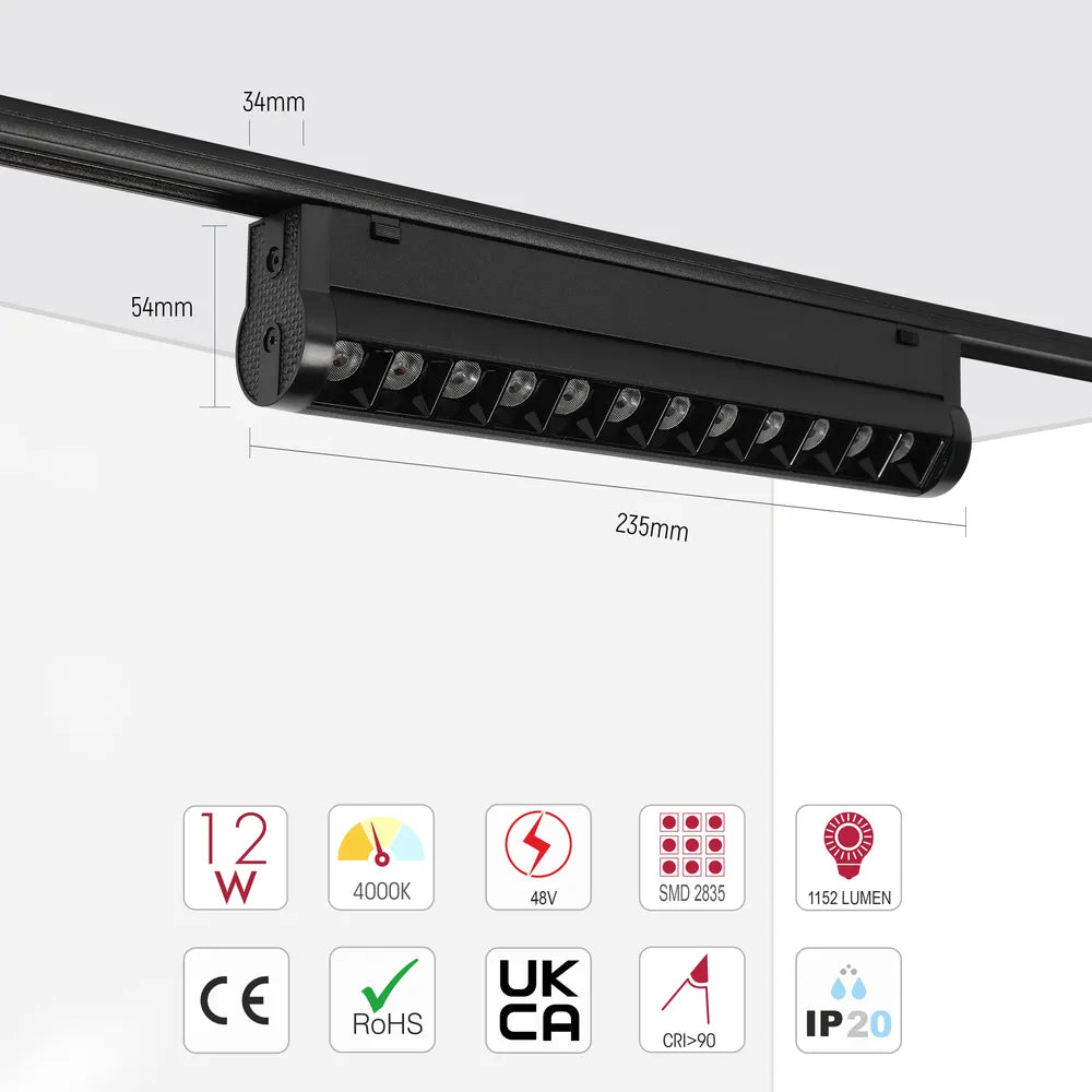 Size and technical specs of the FlexBeam Laser Blade Linear Magnetic Track Light-169-03106