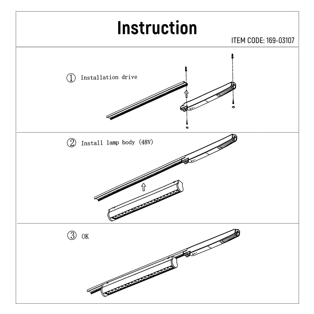 User manual for FlexBeam Laser Blade Linear Magnetic Track Light-169-03107